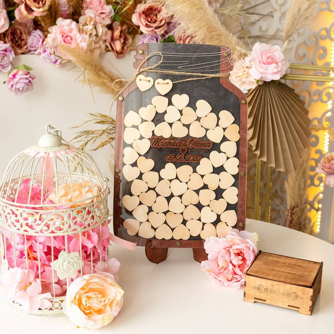 Magnetized Heart Guest Book