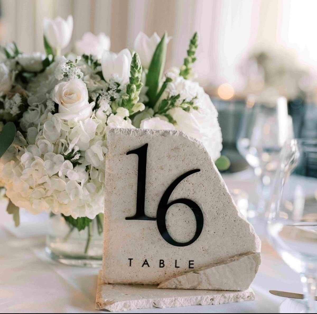 Marble Table Number Display