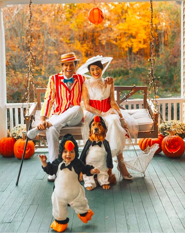 Mary Poppins Family Costume with Bert and Penguin