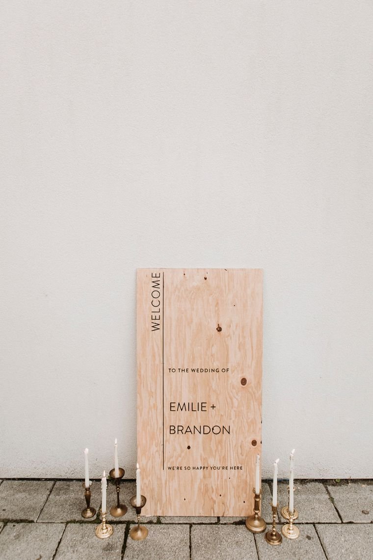 Minimalist Wood Wedding Sign
