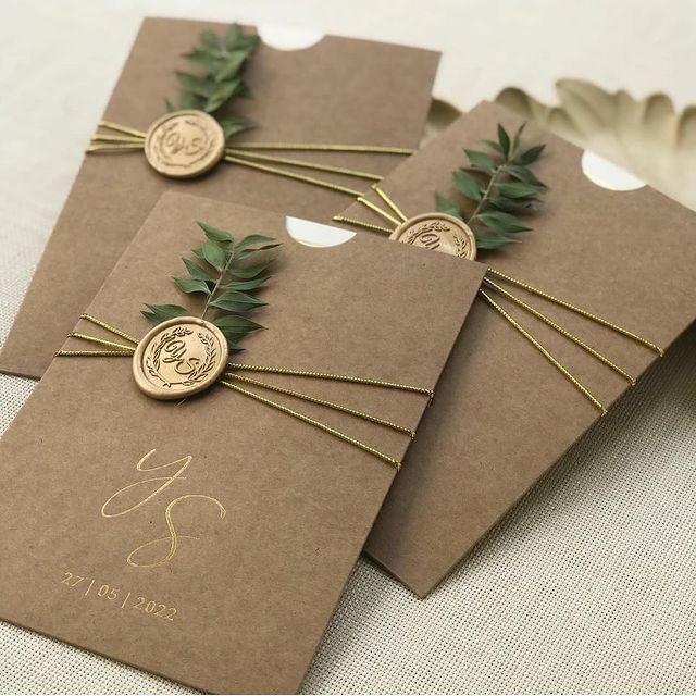 Natural Earthy Wedding Cards
