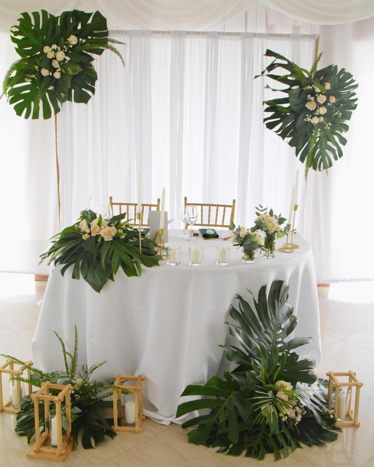 Natural Greenery and Lanterns