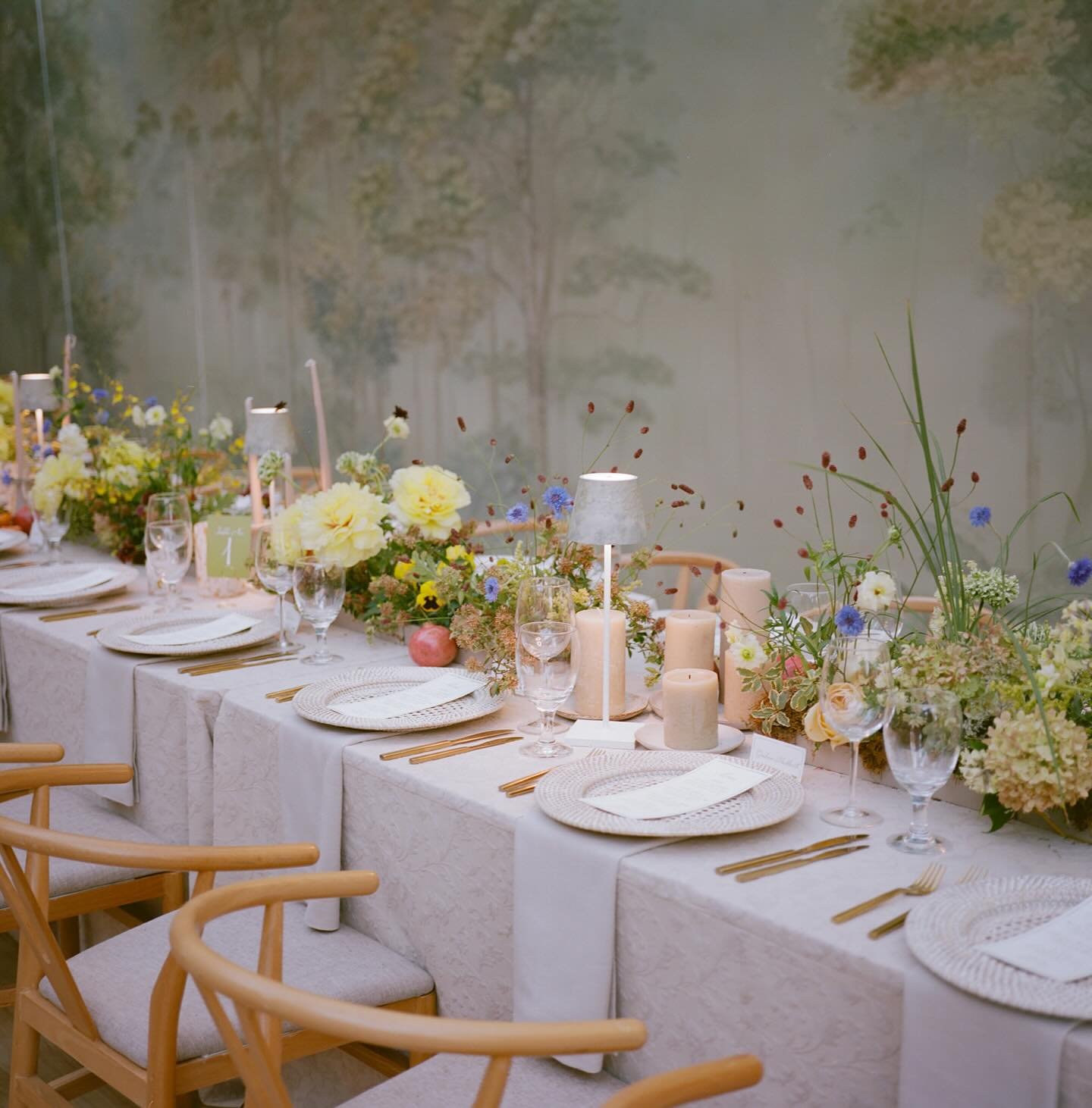 November Floral Table Decor