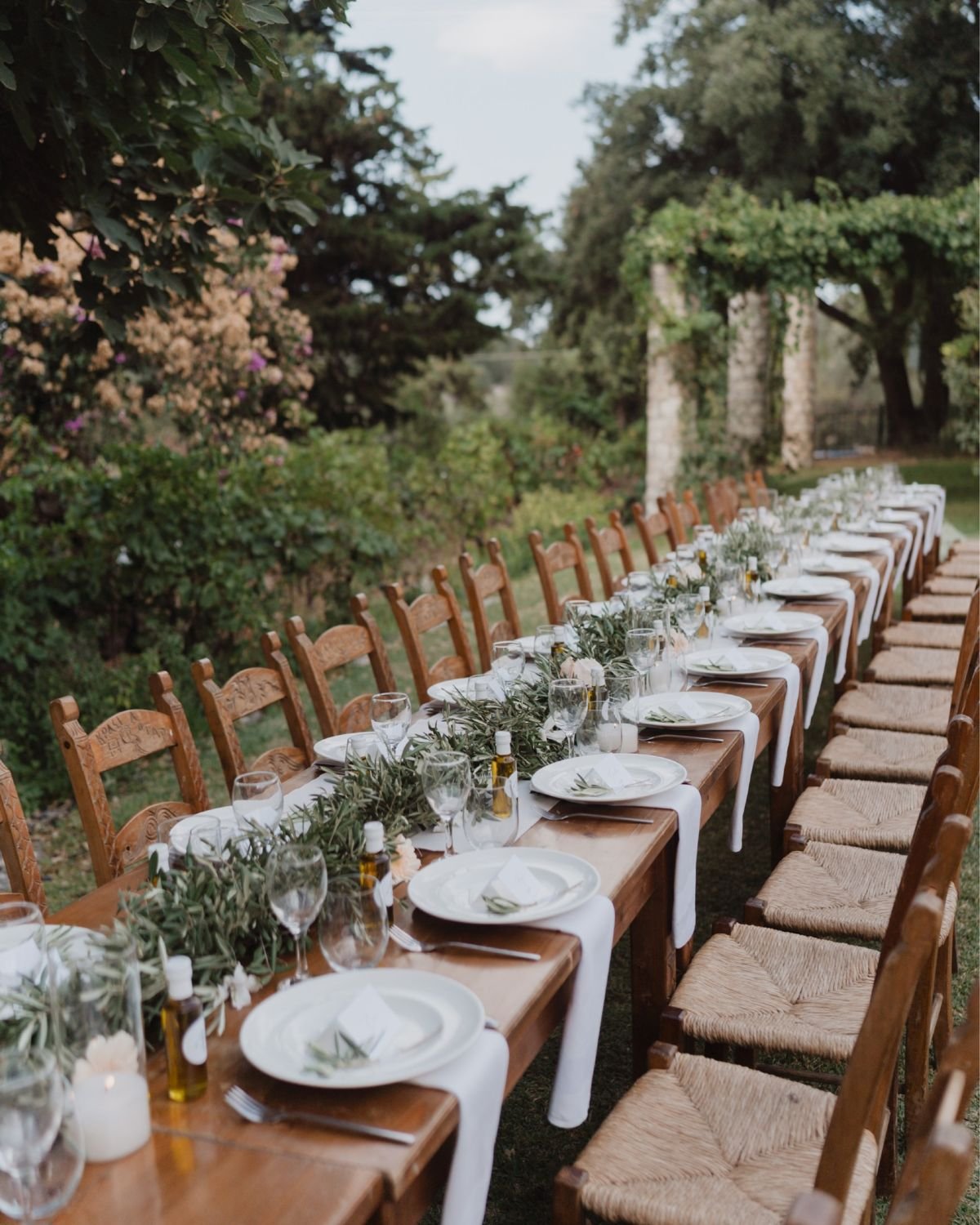 Olive Branch and Candle Decor