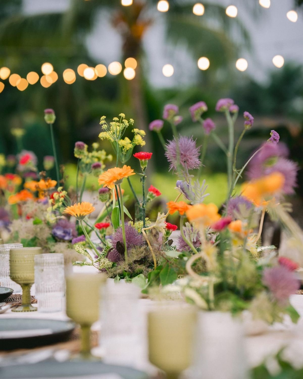 Petite Colorful Centerpieces