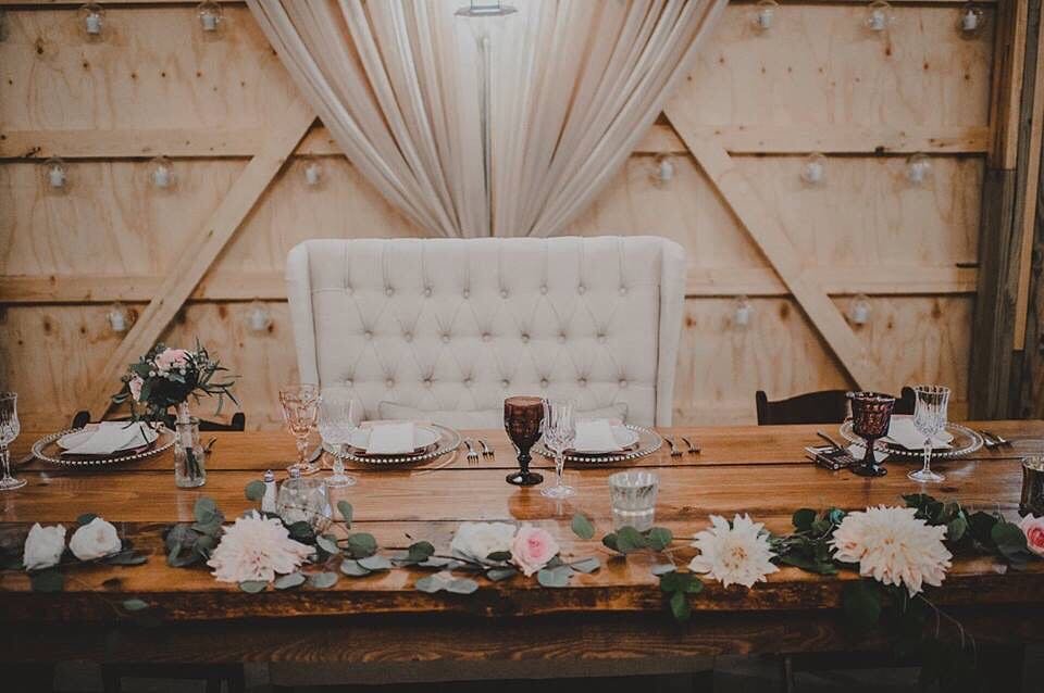 Pink Floral Table Decor