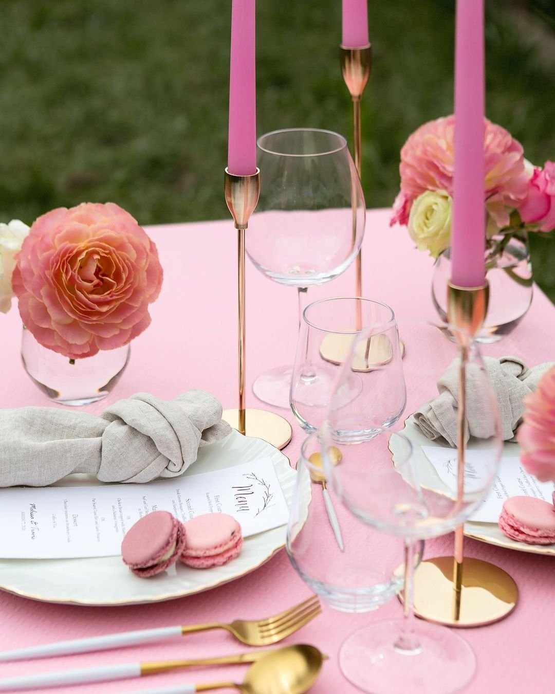 Pink Table Settings