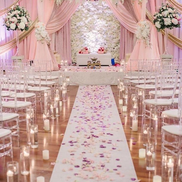 Pink-Themed Ceremony Decor