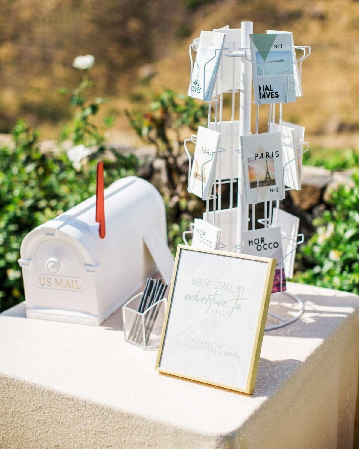 Postcard Guestbook Display