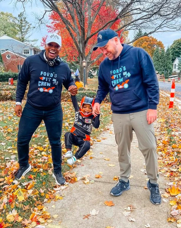 Racing Family Costume with Toddler Driver and Adult Pit Crew