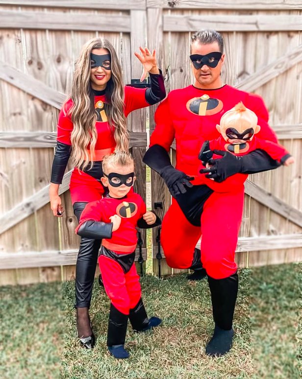 Red and Black Incredibles Family Superhero Costumes