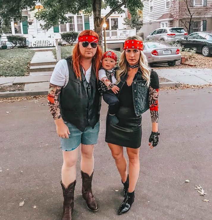 Red Bandana Biker Family Costume