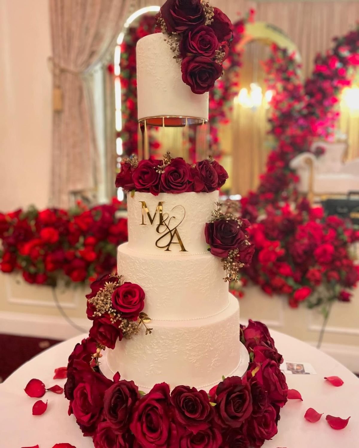 Red Rose Cake Design