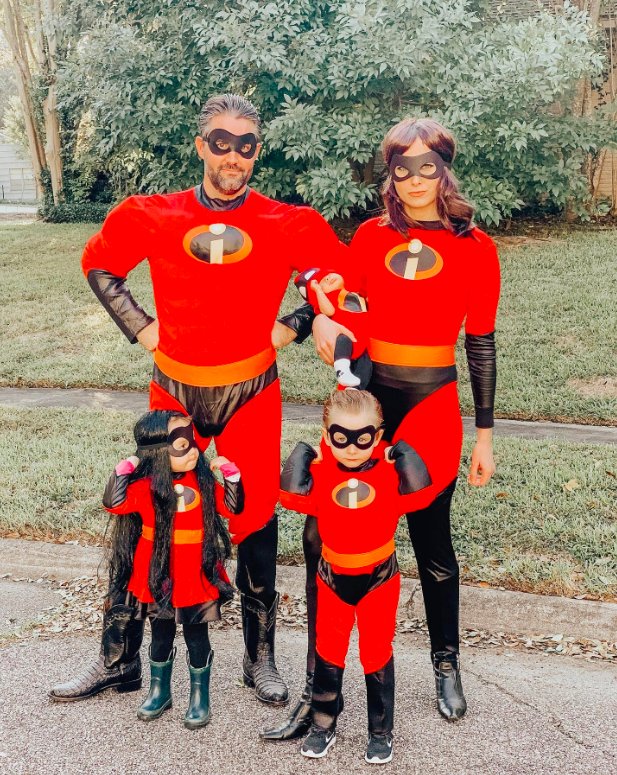 Red Superhero Family Costumes