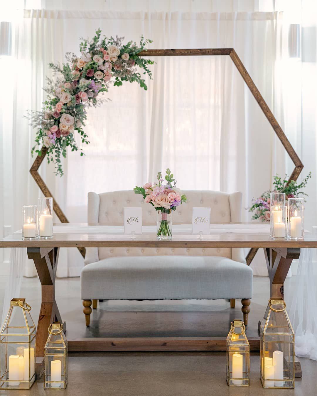 Romantic Head Table Decor