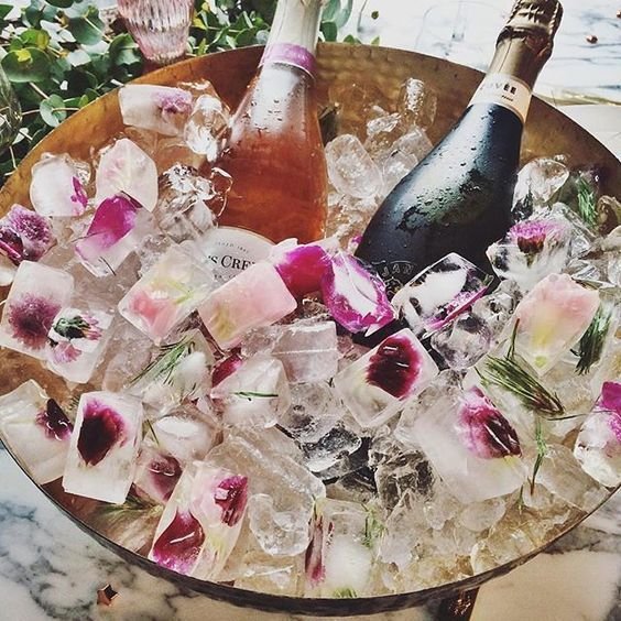Rose Petal Ice Cubes