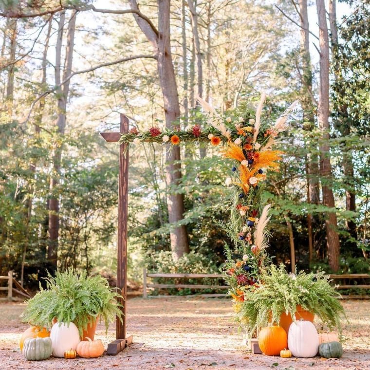 Rustic Fall Wedding Arch