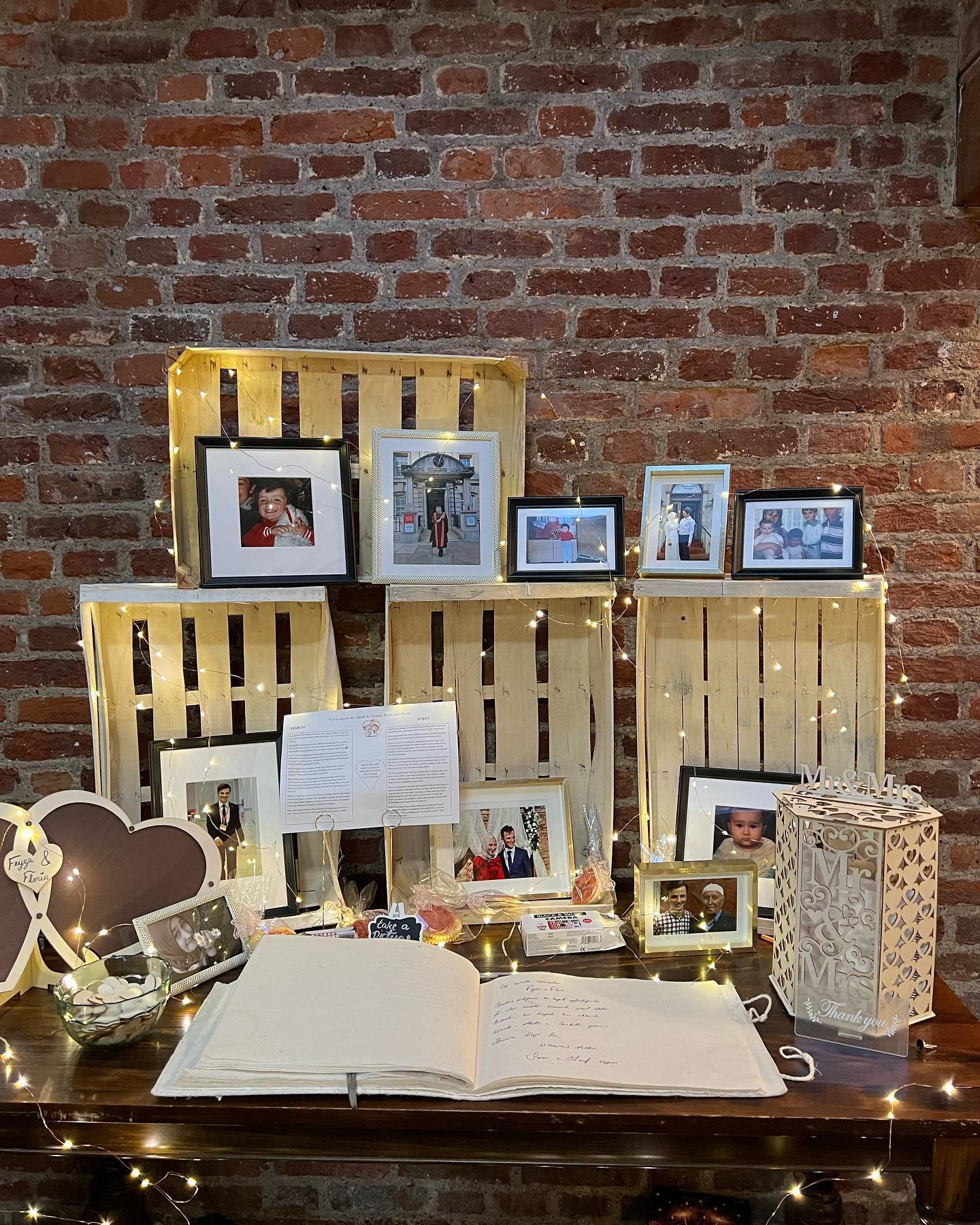 Rustic Memory Table Decor