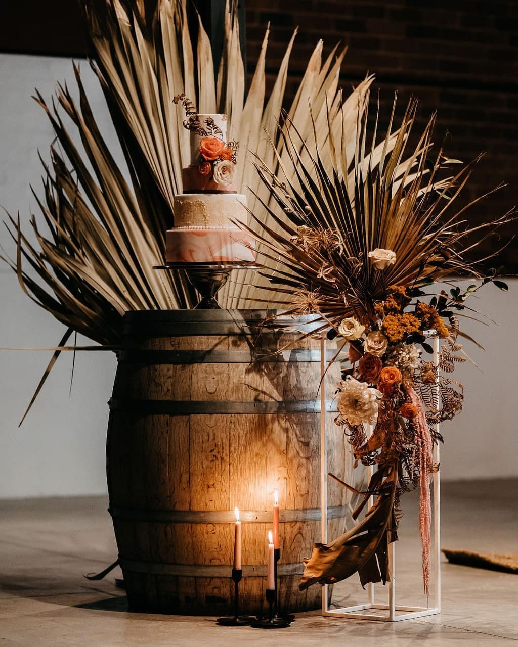 Rustic Wine Barrel Display