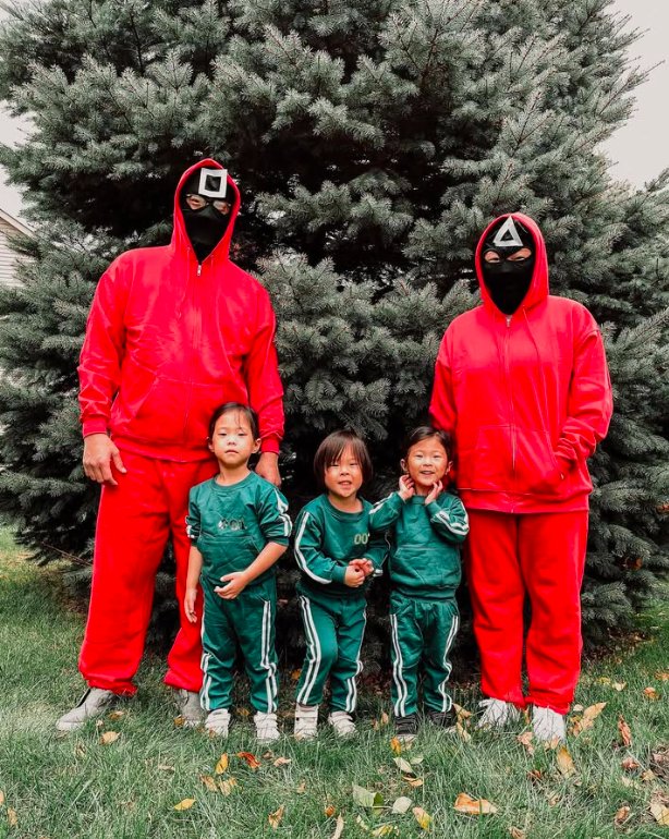 Squid Game Red Guards and Green Tracksuits