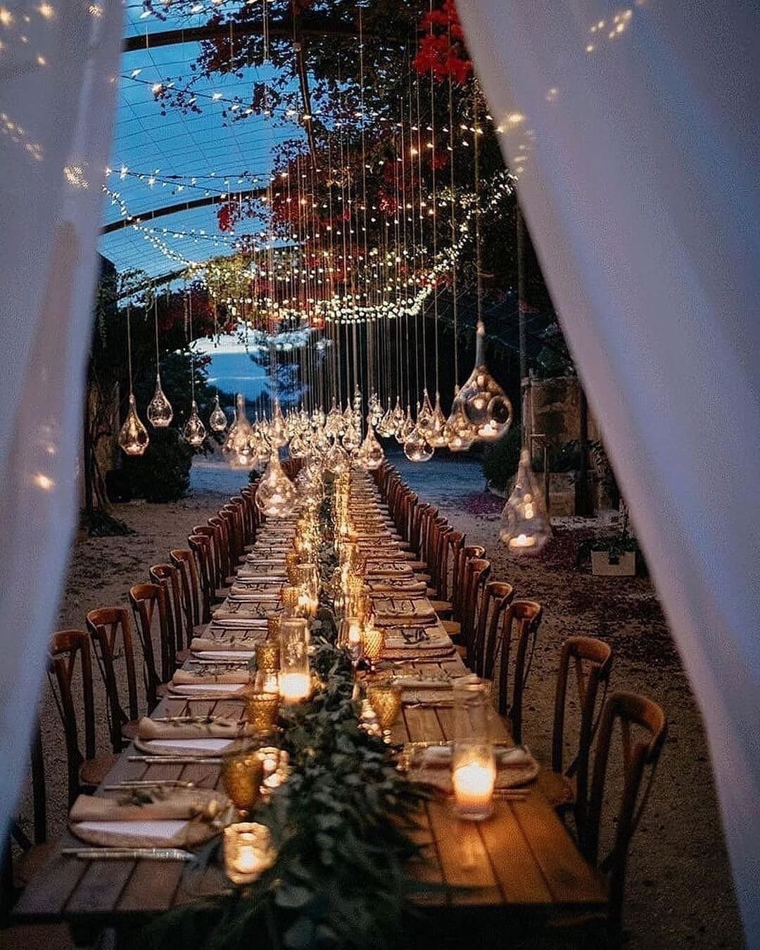 Starry Outdoor Dining Setup