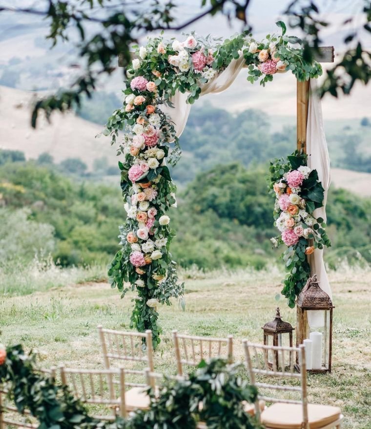 Timber Arch with Flowers