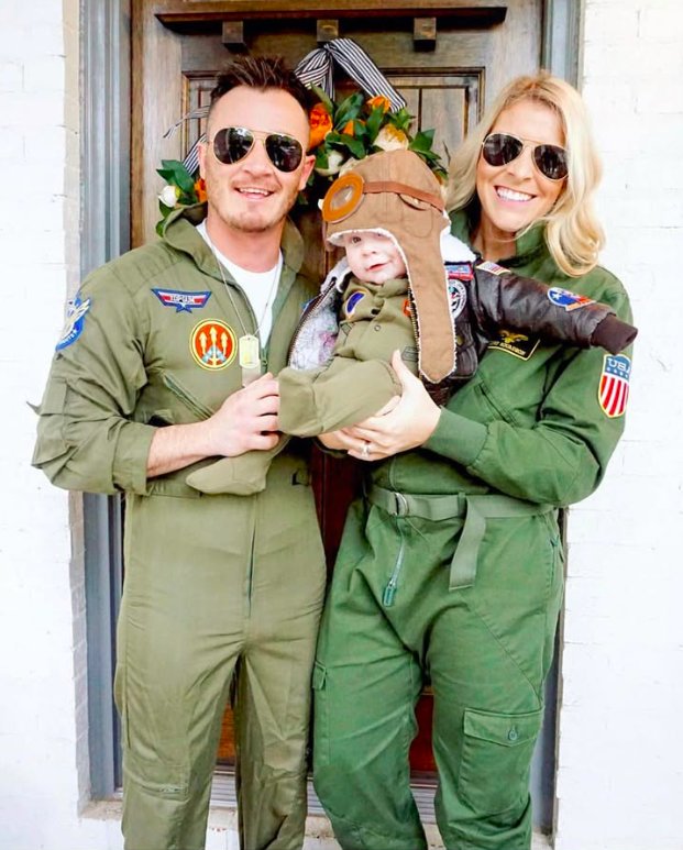 Top Gun Military Pilot Family Costumes