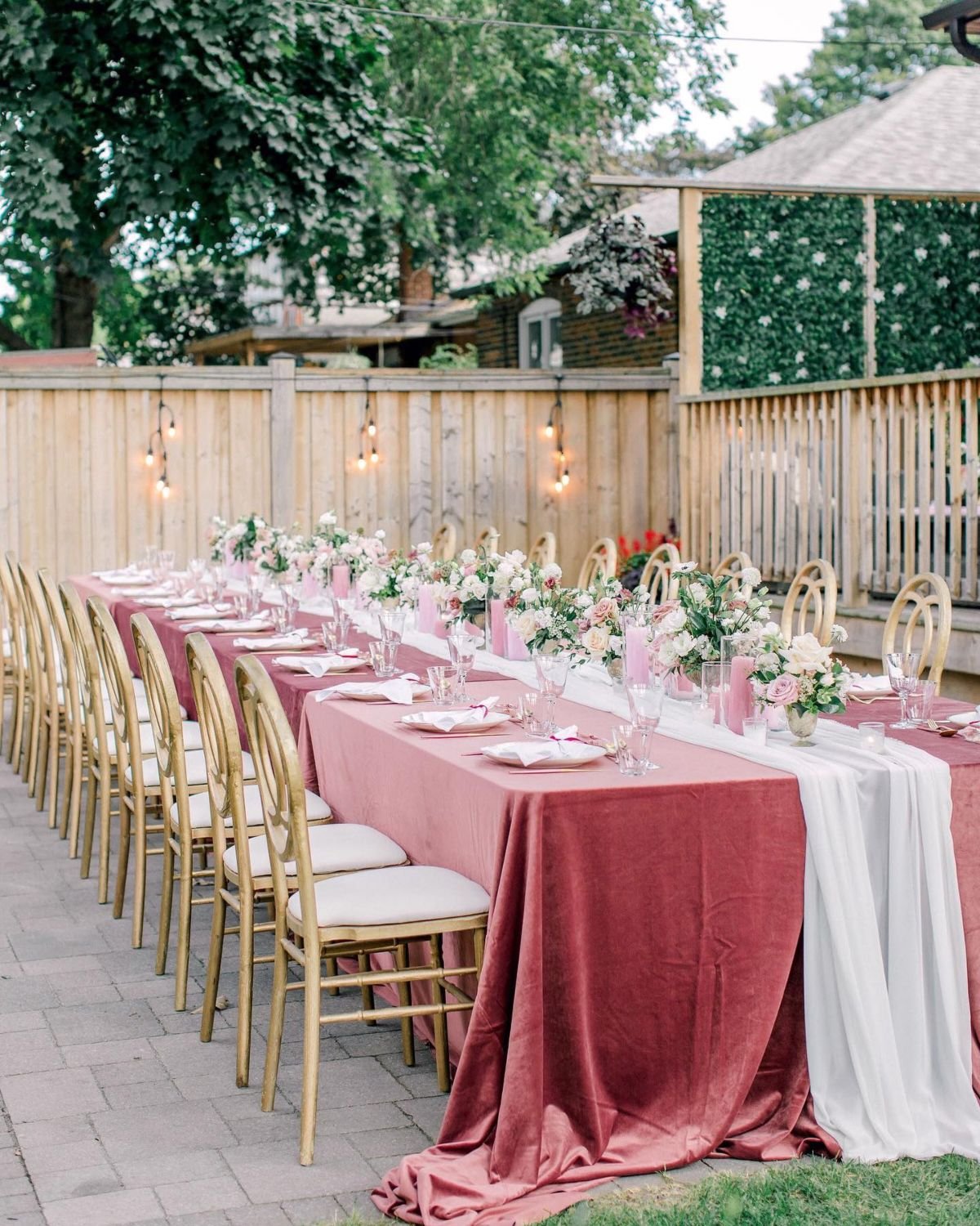 Velvet Table Setting Decor