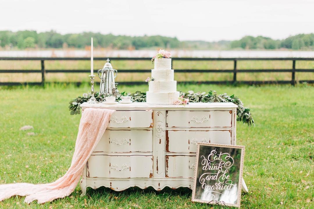 Vintage Dresser Cake Table