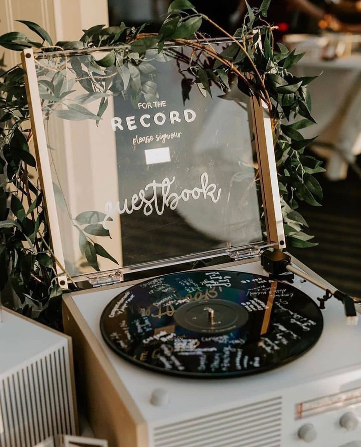 Vintage Record Guest Book