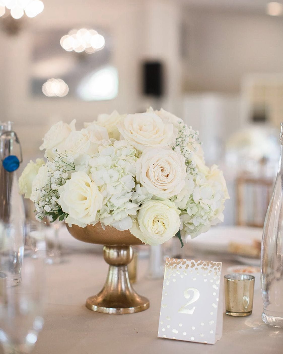 White Rose Centerpiece Design