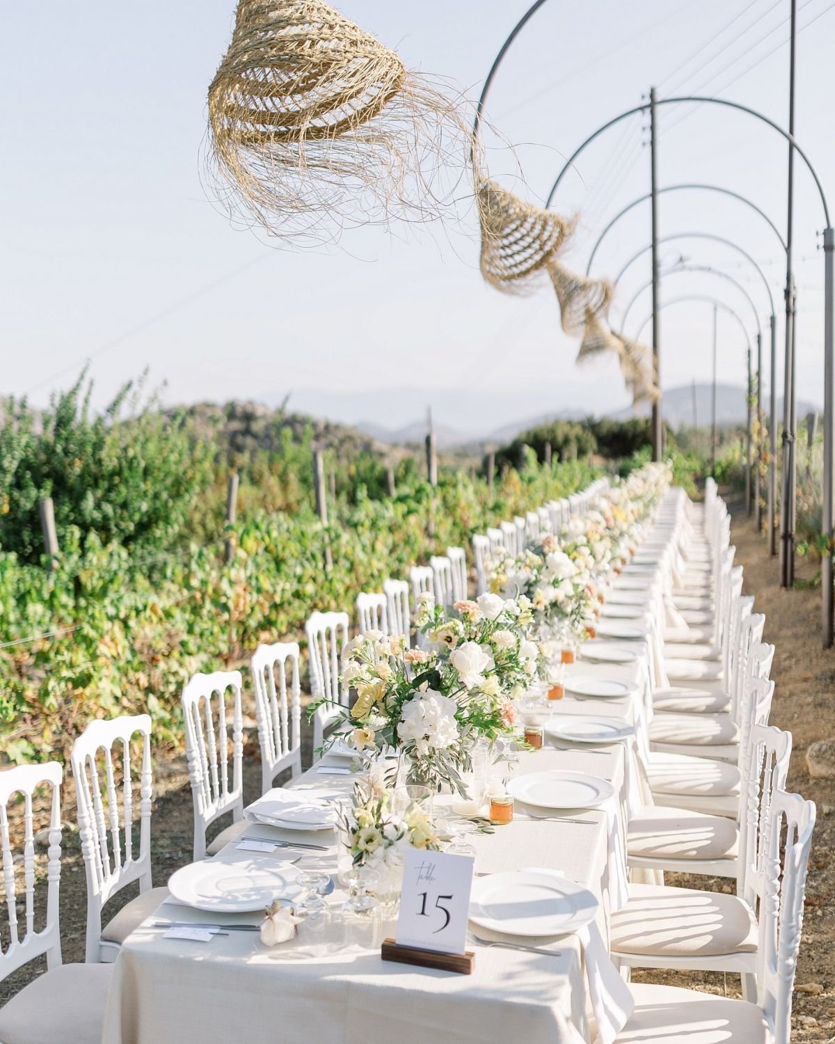 White Table Setup