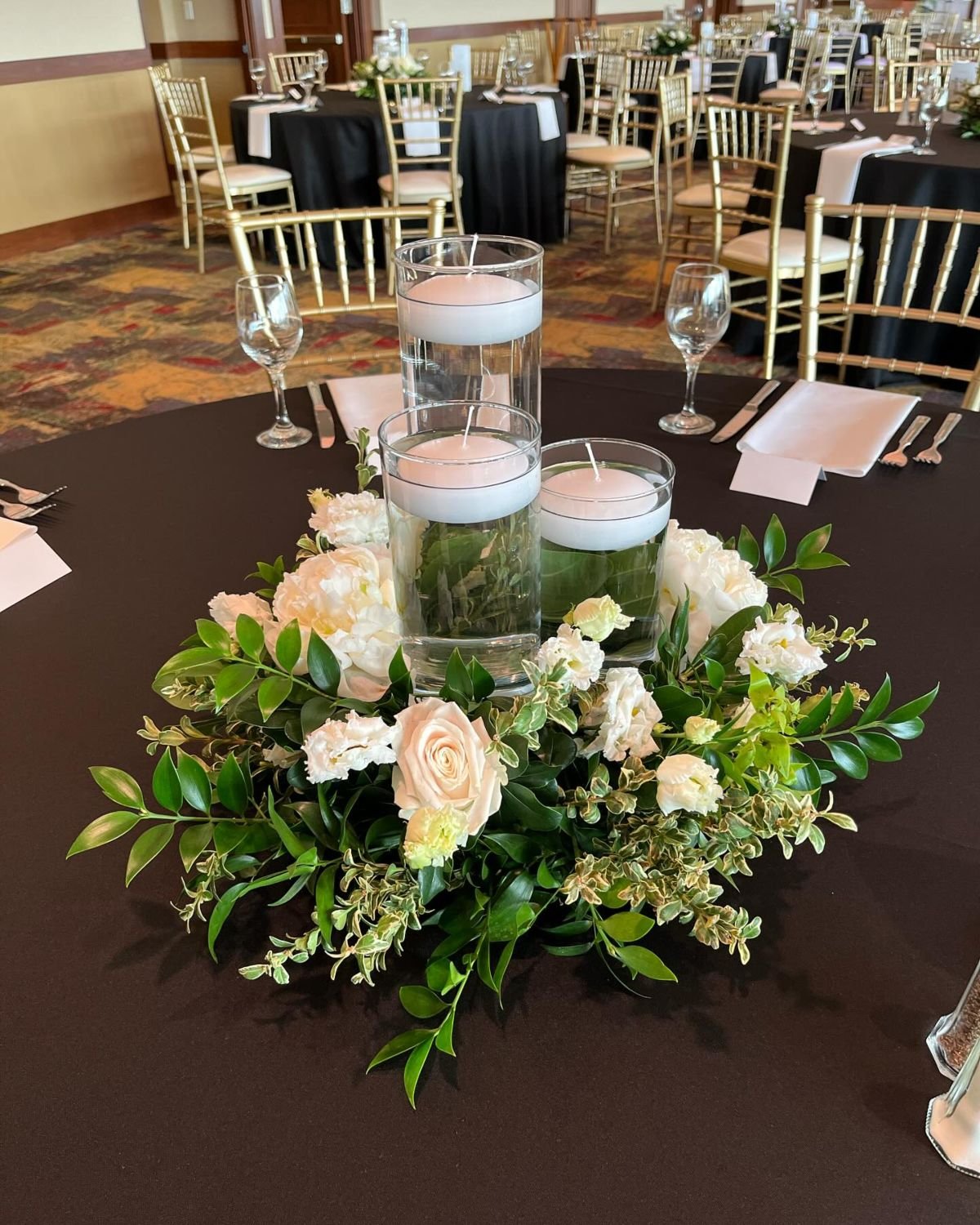 White Tealight Centerpieces