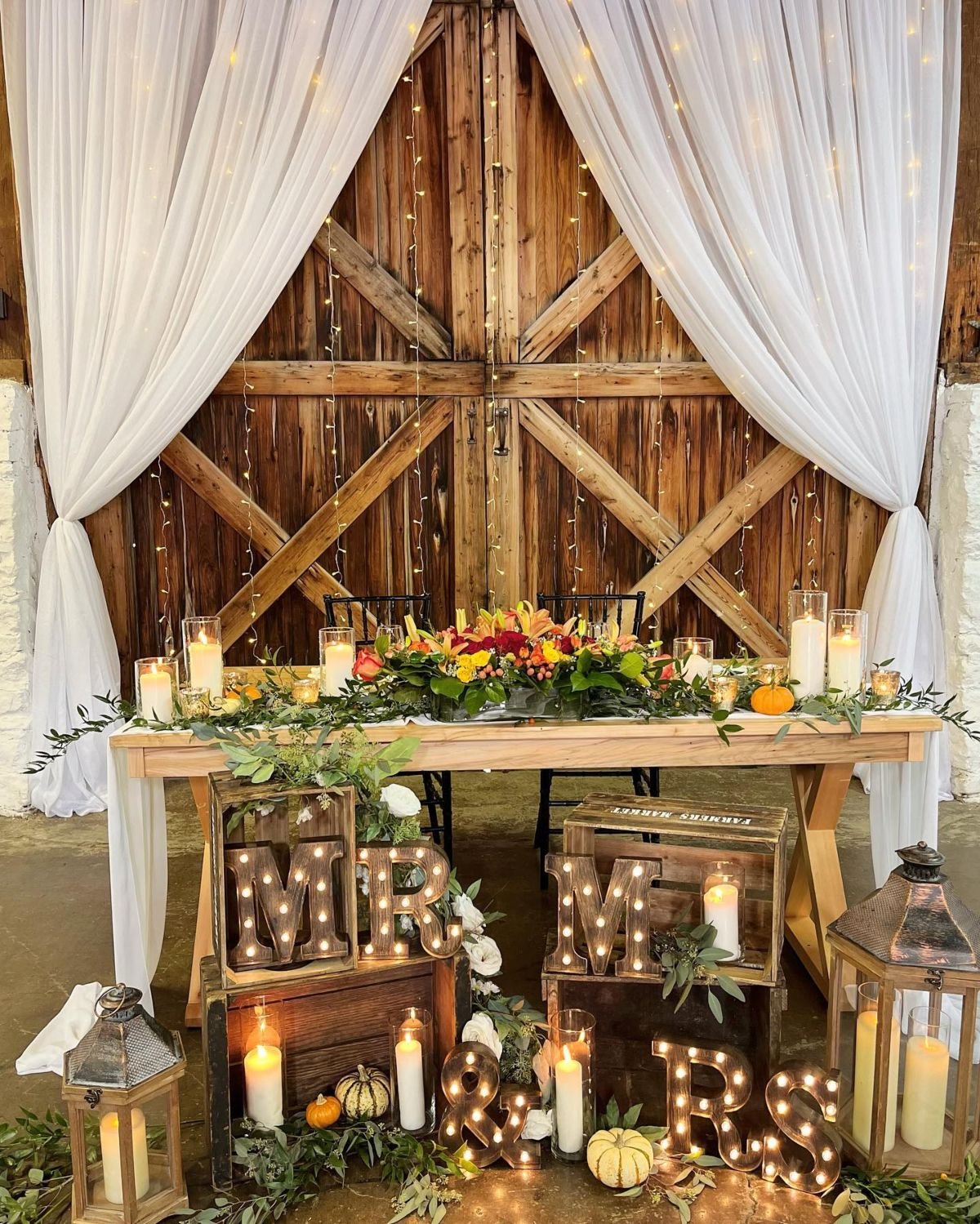 Wood Lantern Centerpiece