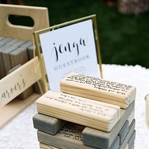 Wooden Block Guest Book