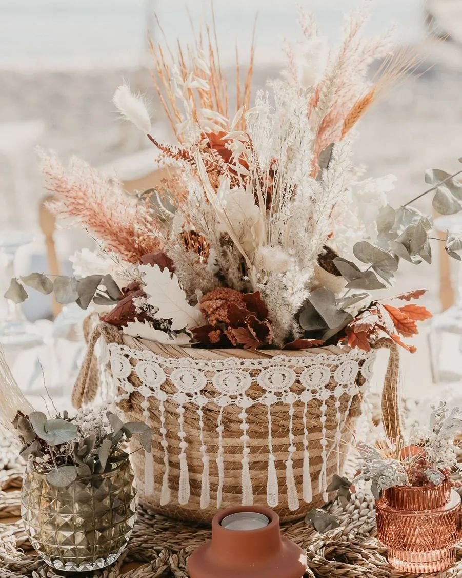 Woven Basket Centerpieces