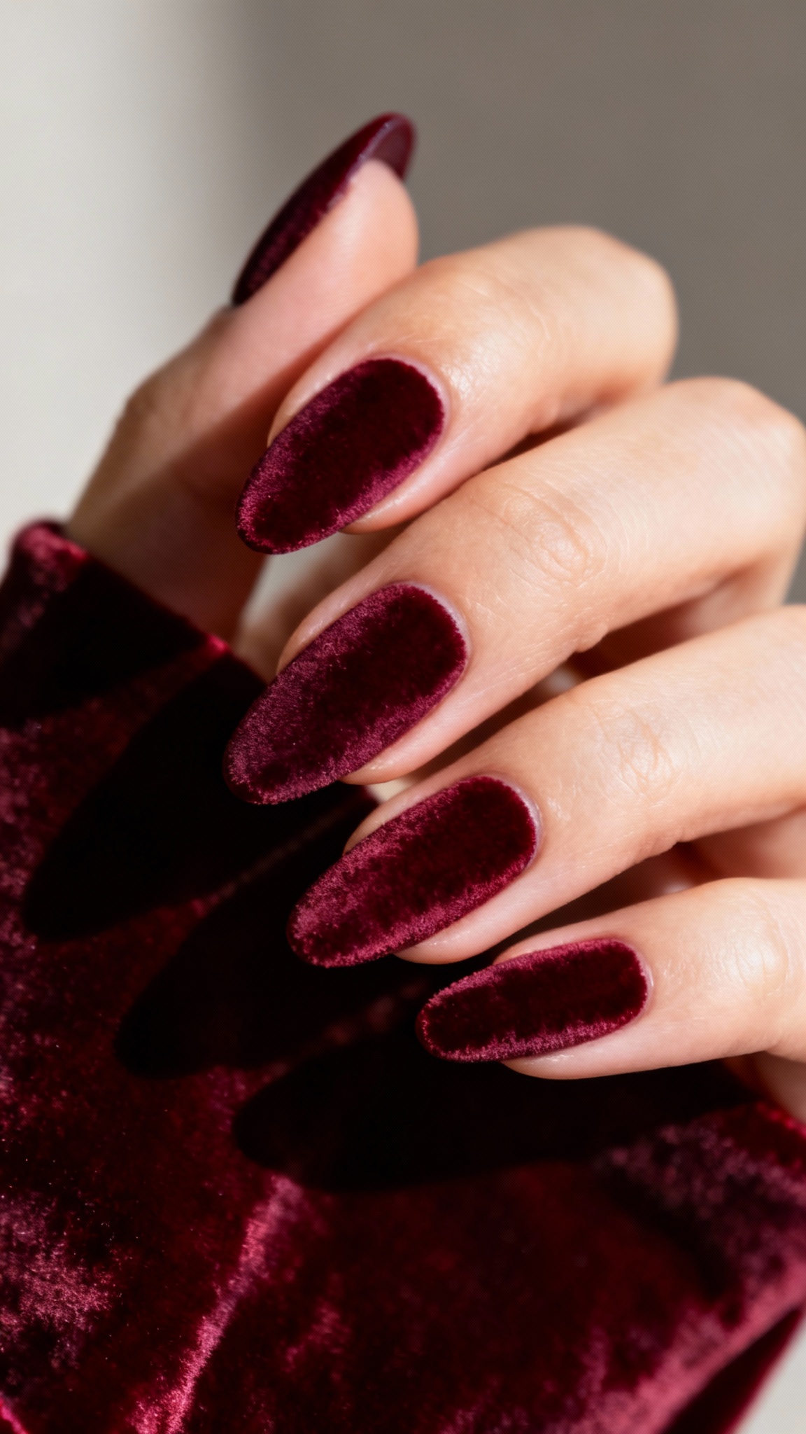 Burgundy Velvet Look