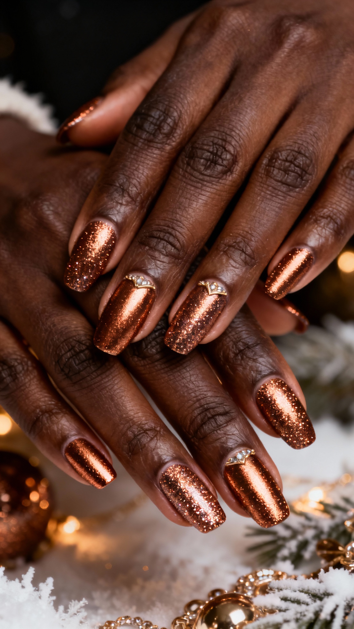 Copper Glitter Finish