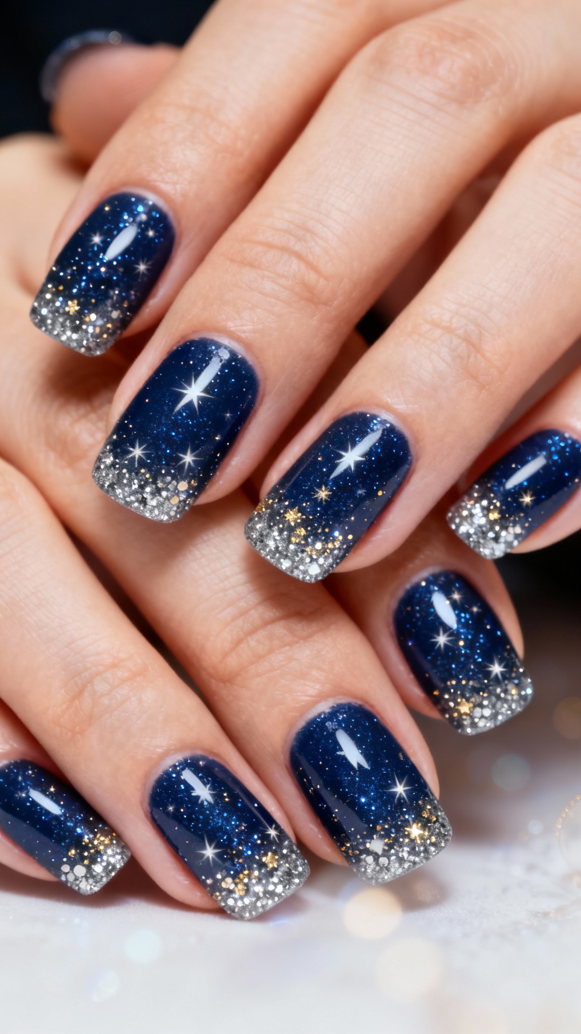 Navy Blue Sparkles