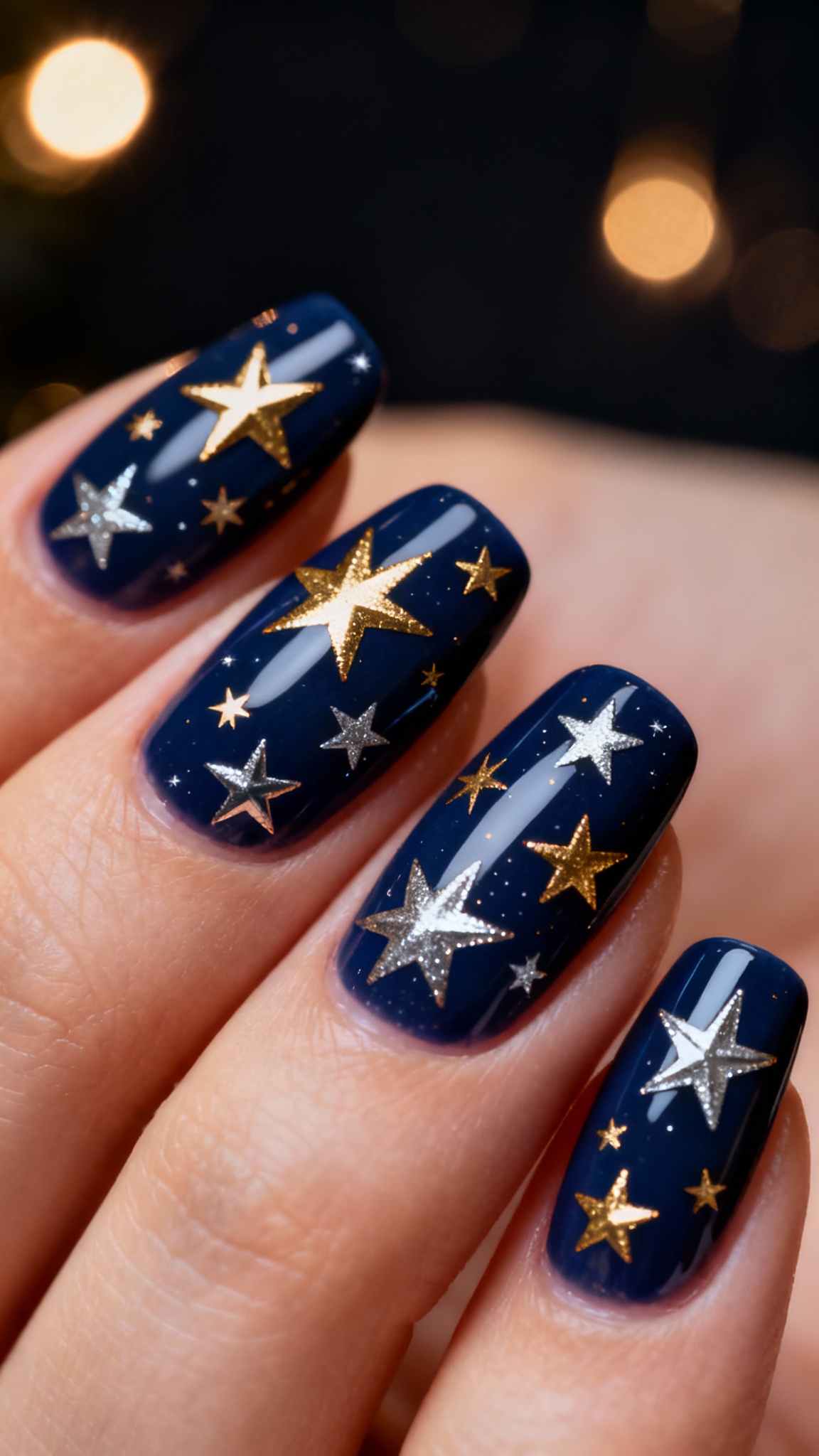 Navy Blue Stars