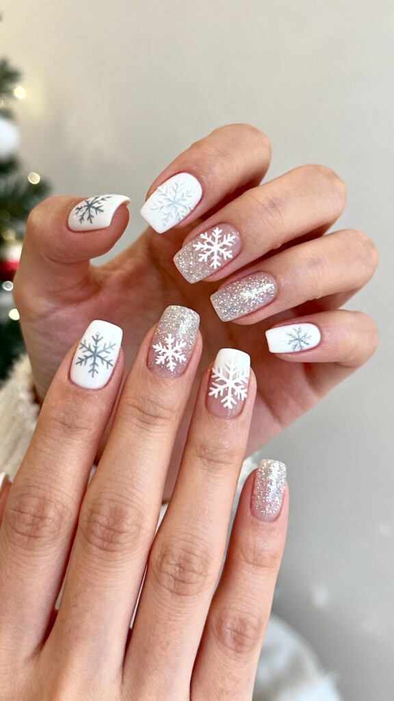 Snowflake White Design