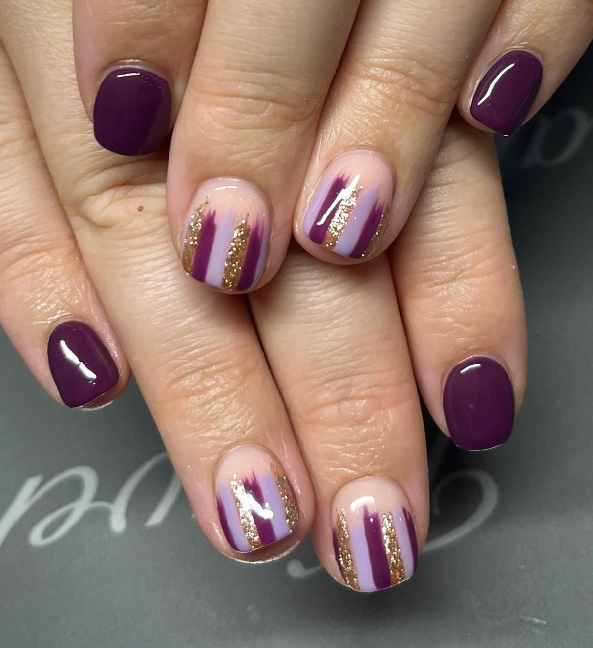 Deep Purple Nails