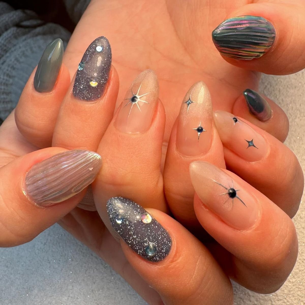 Glitter Winter Nails