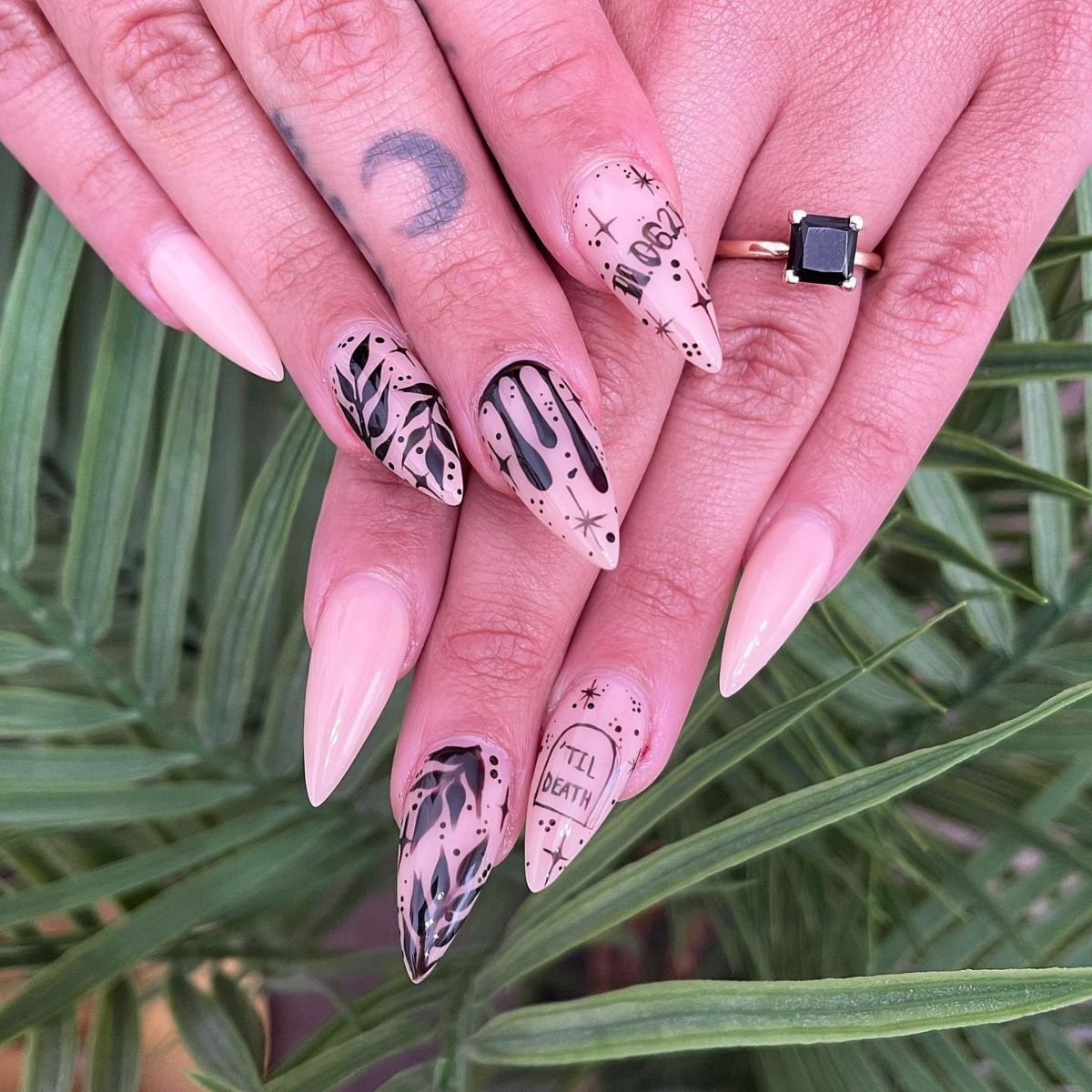 Halloween Wedding Nails