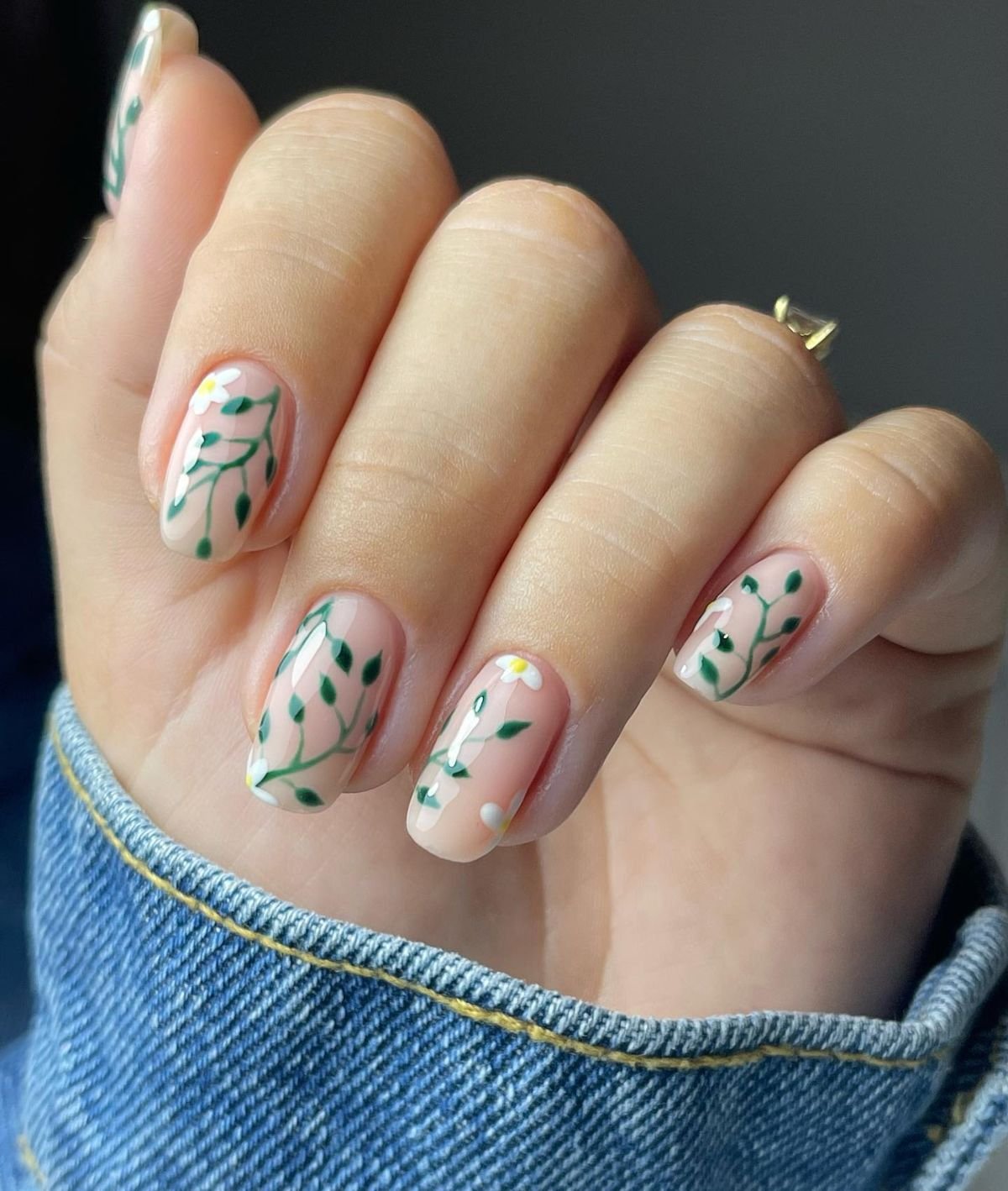 Hand-Painted Leaves