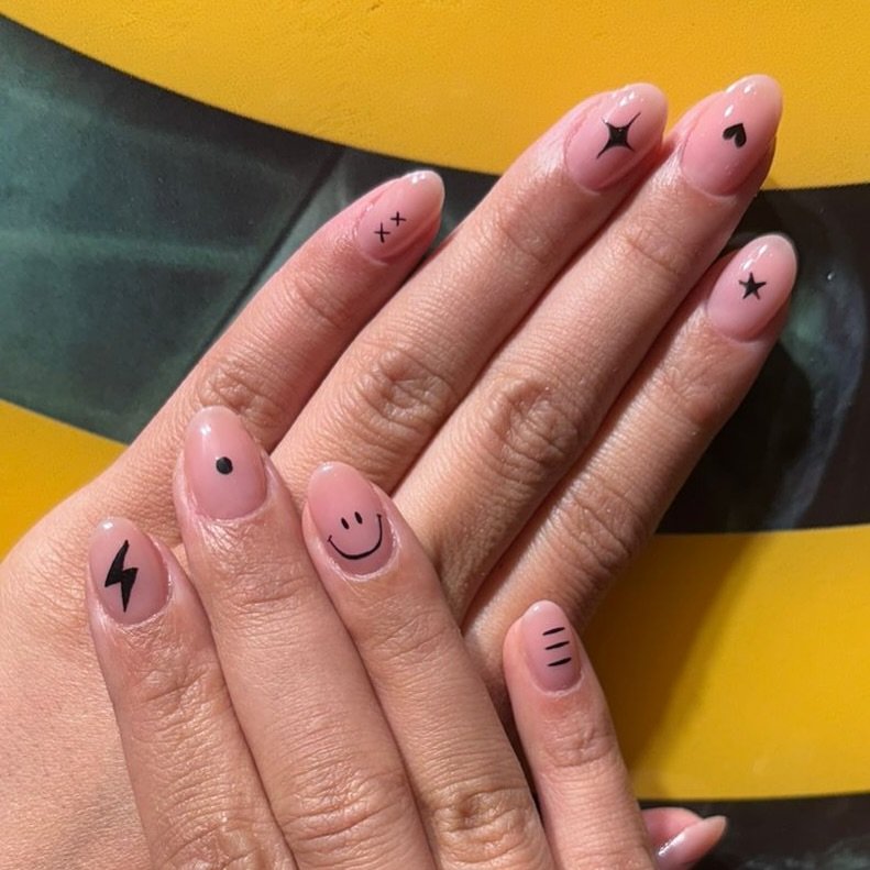 Neutral Backdrop Nails