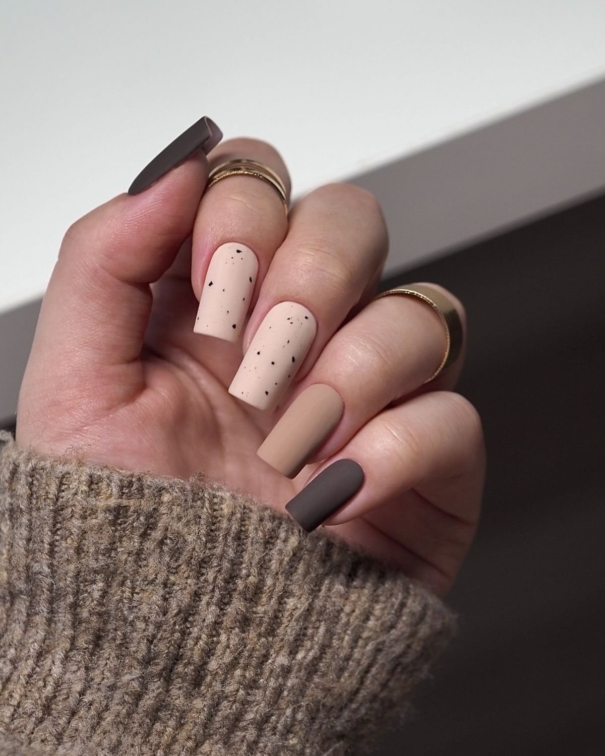 Neutral Matte Nails
