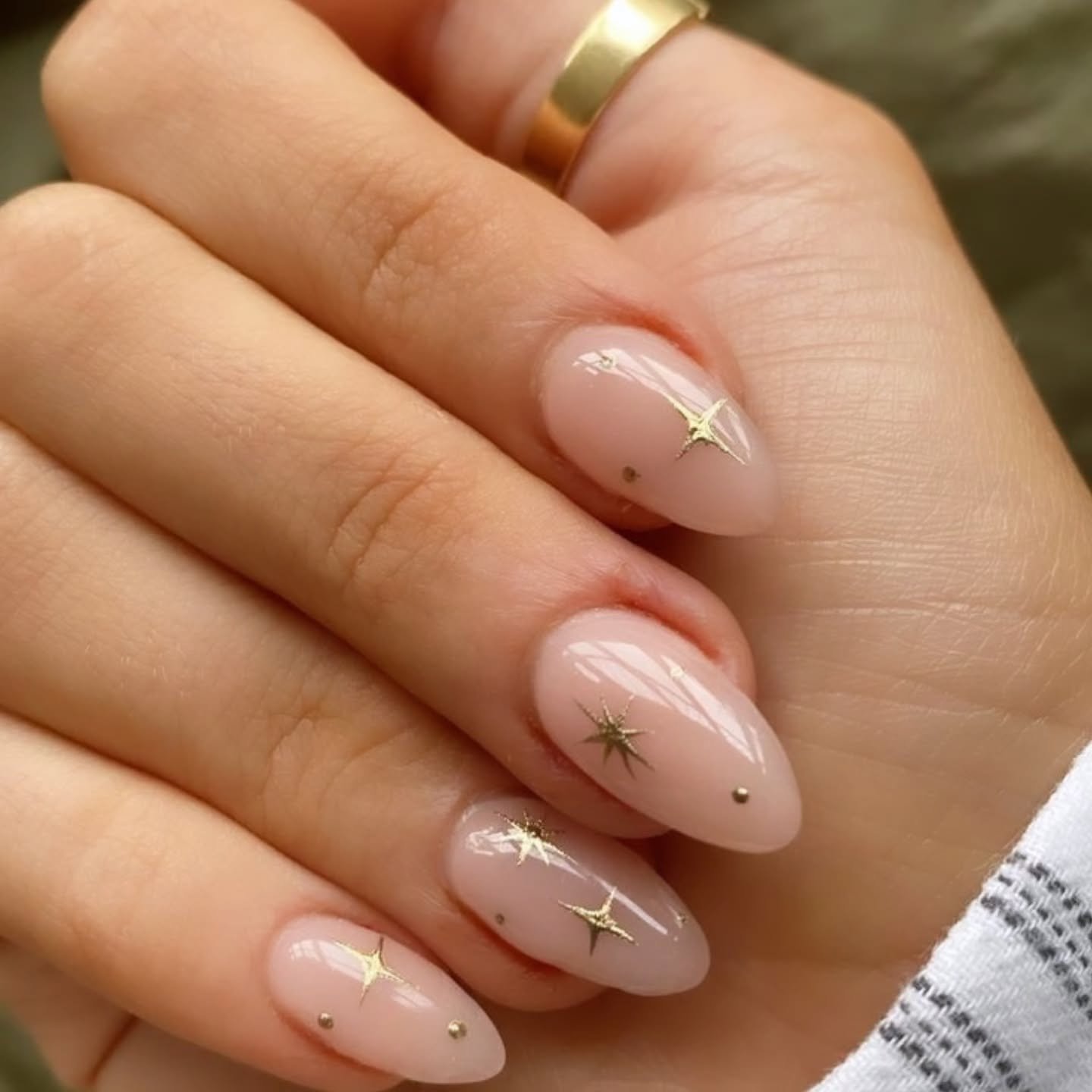 Pink Gold Nails