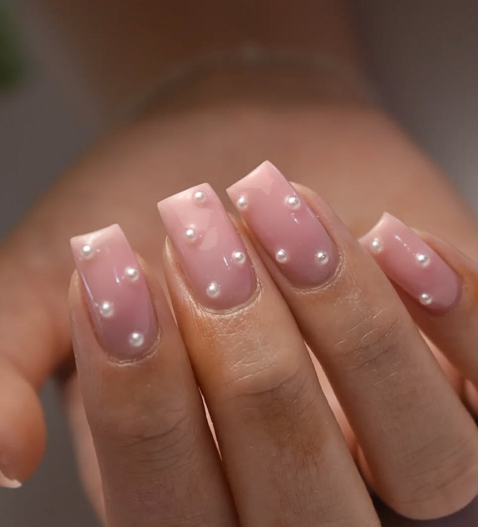 Pink Pearl Nails