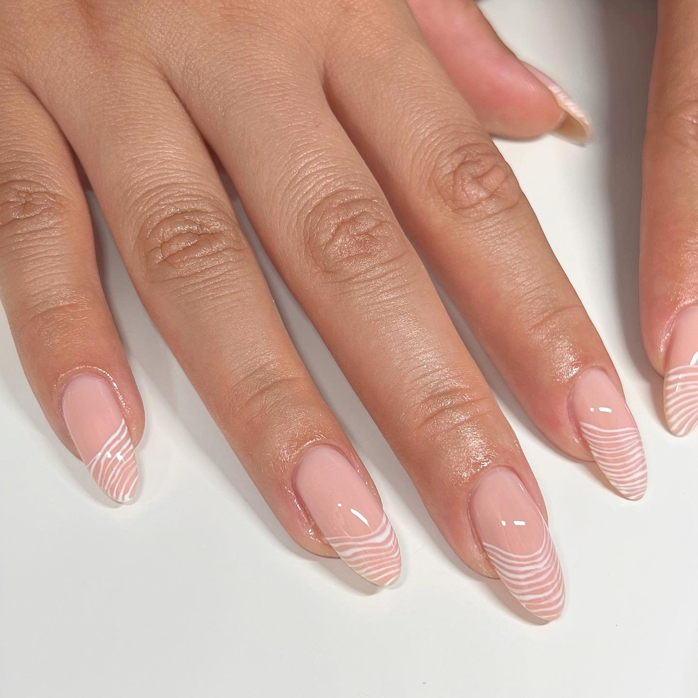 Swirl French Manicures